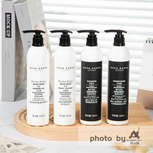 Wanda Vista Hotel Shampoo & Conditioner & Body Lotion & Shower Gel 300ML | ACCA KAPPA