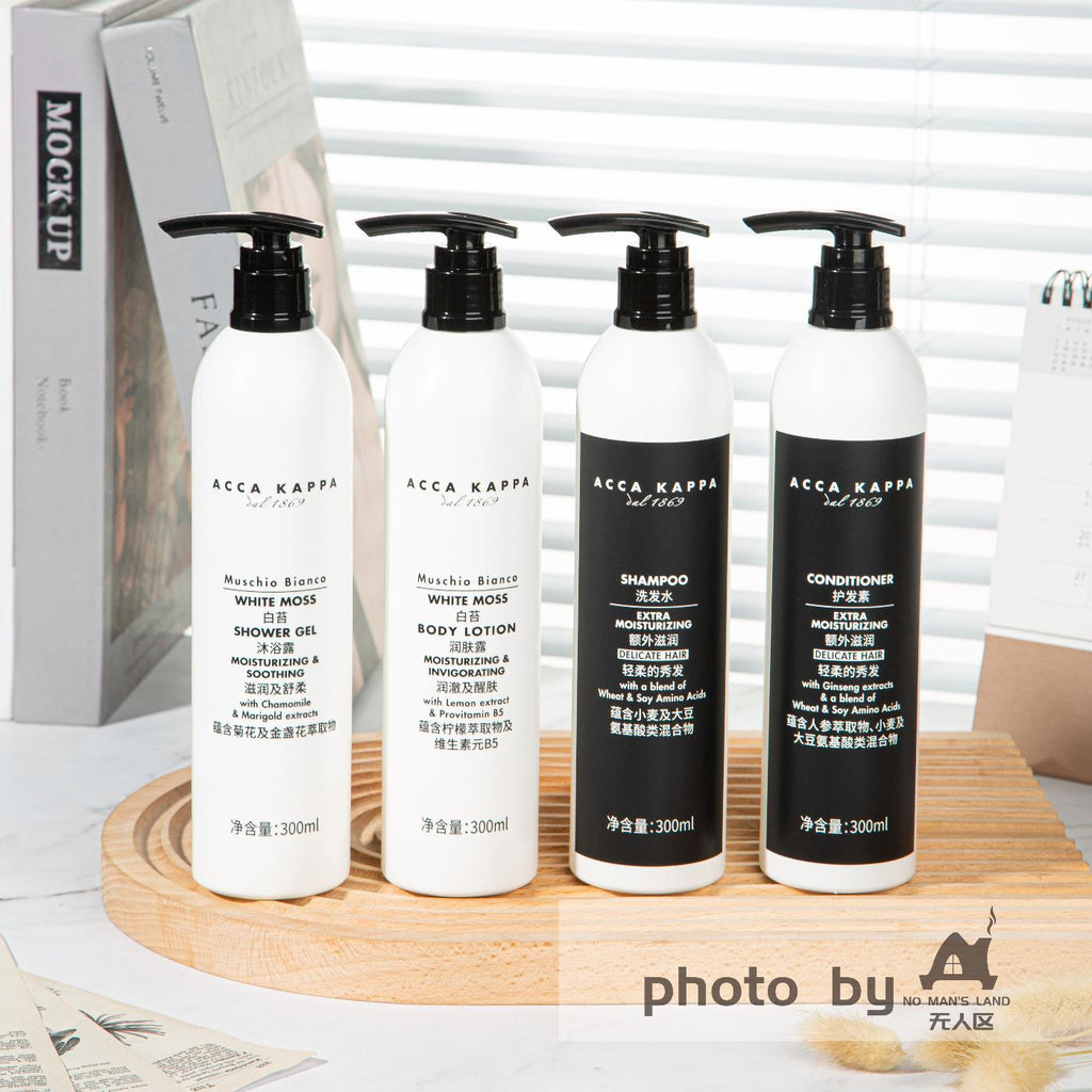 Wanda Vista Hotel Shampoo & Conditioner & Body Lotion & Shower Gel 300ML | ACCA KAPPA
