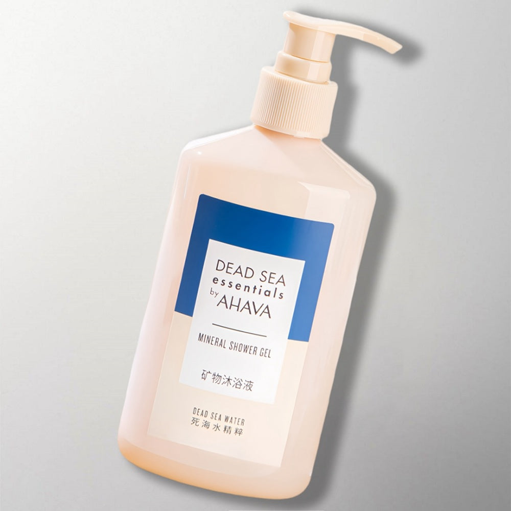 one bottle ahava dead sea shower gel.