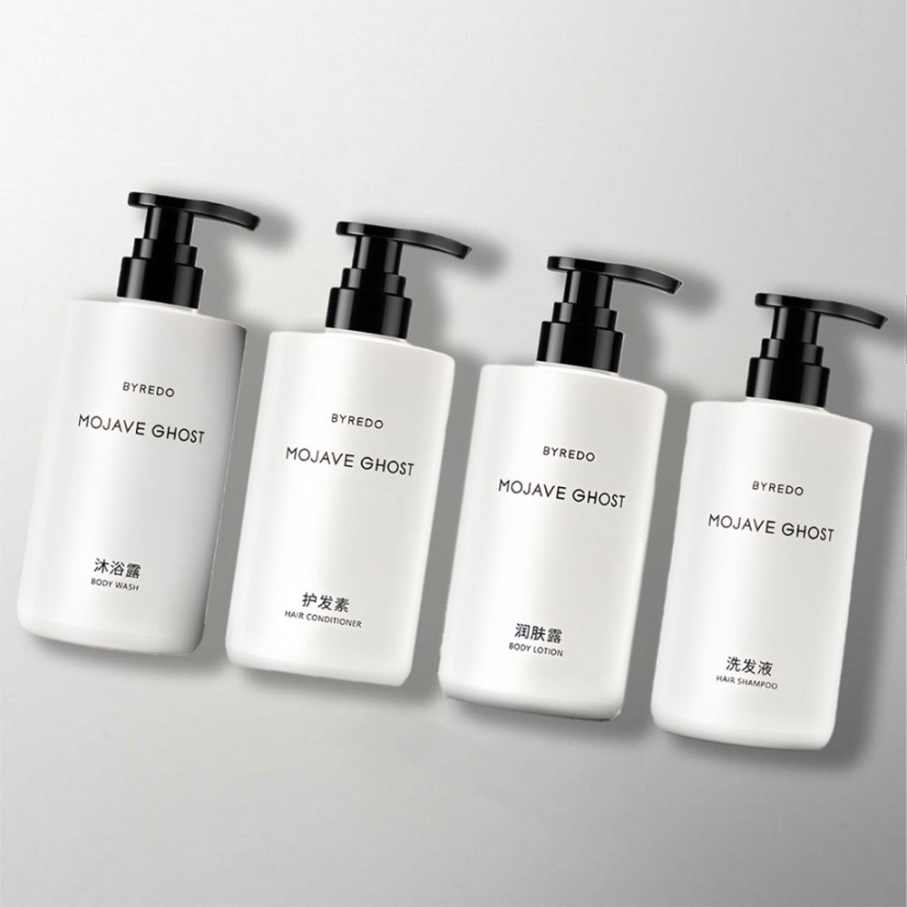Conrad Hotel Shampoo & Shower Gel & Conditioner & Body Lotion Bundle 450ML Each  | BYREDO MOJAVE GHOST