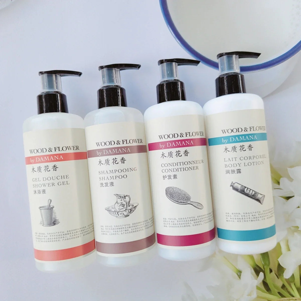 Empark Grand Hotel Shampoo or Conditioner or Shower Gel or Body Lotion or Hand Wash 300ML | DAMANA WOOD FLOWER